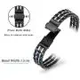 STIROLL Thin Replacement Band Compatible for Apple Watch 38mm 40mm 42mm 44mm, Stainless Steel Metal Wristband Women Men for iWatch SE Series 6/5/4/3/2/1 (Black+Silver, 38mm/40mm)
