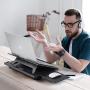 LORYERGO Lap Desk - Adjustable Laptop Stand, Laptop Lap Desk w/ Detachable Mouse Pad & Dual Cushions, Portable Laptop Desk Fits Up to 15.6'' Laptops, Lap Desk for Writing & Drawing, for Sofa & Bed