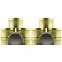 6-Ounce Round Gold Tins/Candle Tins (12-Pack), Metal Tins for Candles, DIY, Party Favors & More, Slip-On Lids Included