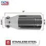 DC Sports EX-1012 Performance Bolt-On Resonated Exhaust Tip with Clamps and Adapters for Universal Fitment on Most Cars, Sedans, and Trucks - Polished Stainless Steel DC Sports EX-1012 Performance Bolt-On Resonated Exhaust Tip with Clamps and Adapters for Universal Fitment on Most Cars, Sedans, and Trucks - Polished Stainless Steel