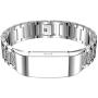 Aottom Compatible for Fitbit Charge 4 Bands for Women, Fitbit Charge 3 Band Stainless Steel Jewelry Glitter Metal Bracelet Wristband Replacement Band for Fitbit Charge 4/3 Fitness Tracker, Silver