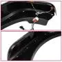 VRracing Smooth Black Front+Rear Pocket Rivet Style Fender Flare-Set w/LED Side for Jeep JK Wrangler 2007-2018 2 Door or 4 Door Model （Unlimited, Rubicon Unlimited）