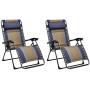 Amazon Basics Padded Zero Gravity Chair- Blue, 2 Pack