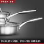 Calphalon Premier Stainless Steel Pots and Pans, 8-Piece Cookware Set