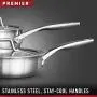 Calphalon Premier Stainless Steel Pots and Pans, 8-Piece Cookware Set Calphalon Premier Stainless Steel Pots and Pans, 8-Piece Cookware Set