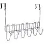 DecoBros Supreme Over The Door 11 Hook Organizer Rack, Chrome Finish DecoBros Supreme Over The Door 11 Hook Organizer Rack, Chrome Finish