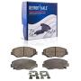 Detroit Axle - Brake Kit Replacement for 2003-2007 Honda Accord 4 CYL Rear Disc Models - Front and Rear Rotor, Ceramic Brake Pad (Drilled and Slotted Performance)