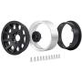Que-T 2.2'' RC Rock Crawler Metal Alloy Beadlock Wheel Rims for 1/10 Axial Wraith D90 (Black)