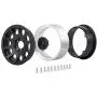 Que-T 2.2'' RC Rock Crawler Metal Alloy Beadlock Wheel Rims for 1/10 Axial Wraith D90 (Black)