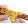 GoatGuns Miniature AK47 Model Gold | 1:3 Scale Die Cast Metal Build Kit