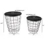 Lavish Home Nesting End Tables with Storage (Black) Lavish Home Nesting End Tables with Storage (Black)