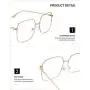 Slocyclub Oversized Blue Light Blocking Glasses for Women Men Non Prescription Metal Square Computer Glasses