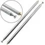 RuiLing 2-Pack M3 Male Thread 7 Section AM FM Radio Universal Antenna for Radio TV Electric Toys, Telescopic Replacement Antenna Aerial, Stainless Steel Material, Stretched Length 98cm 38.5 Inch
