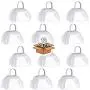 Metal Cowbells with Handles 3 inch Novelty Noise Maker - 12 Pack (White)