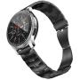 RABUZI Compatible for Samsung Galaxy Watch 45mm/46mm bands,22mm Enamel Process Stainless Steel Metal Watch Strap Compatible Samsung Watch 3 45mm,Gear S3 Frontier/Classic Smartwatch,Black