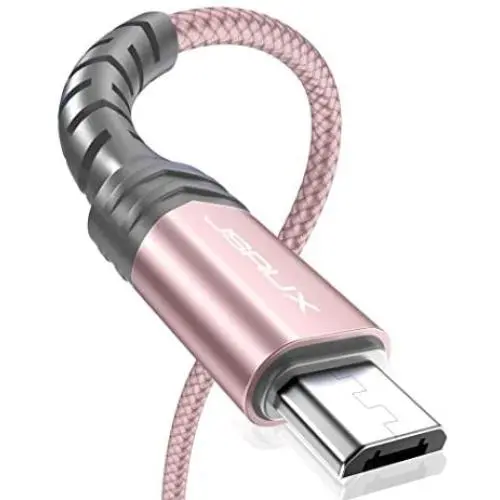 Micro USB Cable Android Charger, JSAUX (2-Pack 6.6FT) Micro USB Android Charger Cable Nylon Braided Cord Compatible with Galaxy S7 S6 J7 Edge Note 5, Kindle. MP3 and More-Pink Micro USB Cable Android Charger, JSAUX (2-Pack 6.6FT) Micro USB Android Charger Cable Nylon Braided Cord Compatible with Galaxy S7 S6 J7 Edge Note 5, Kindle. MP3 and More-Pink