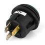 BONATECH 12V 20A Round Toggle Switches Power Metal Push Button Toggle Switch Socket Plug Latching Black Shell On-Off Control for Car Truck Race Cars RV