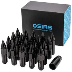 OSIAS Brand New 20PCS M12X1.5 Racing Wheel 60MM Lug Nuts With Socket Key For Honda Black