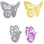 Gejoy 4 Pieces Butterfly Set Cutting Dies Metal Butterfly Die Embossing Stencils for Thanksgiving Christmas Card Paper DIY Craft Decoration