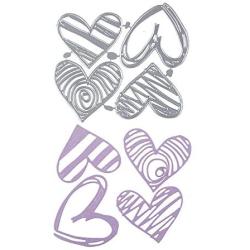 3.6 by 3.1 Inches Love Heart Metal Cutting Dies for Scrapbooking Card Making Valentines Day Craft Dies (LZ073102)