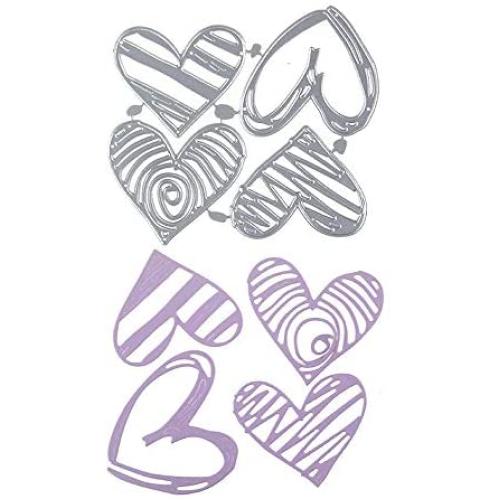 3.6 by 3.1 Inches Love Heart Metal Cutting Dies for Scrapbooking Card Making Valentines Day Craft Dies (LZ073102)