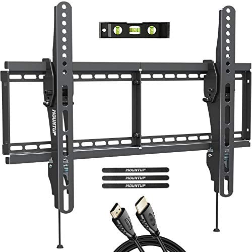 MOUNTUP TV Wall Mount, Tilting TV Mount Bracket for Most 37-70 Inch Flat Screen/Curved TVs, Low Profile Wall Mount with Max VESA 600x400mm, Holds up to 110 lbs, Fits 16'', 18'', 24'' Studs MU0008