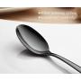 Black Silverware Set, Flatware Set 20 Piece Stainless Steel Cutlery Mirror Polished Utensil Tableware Sets, Include Knife Fork Spoon for Kitchen Service for 4