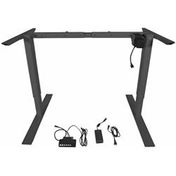 Titan Single Motor Electric Adjustable Base Height Sit-Stand Standing Desk Frame 46'' H 63'' W Programmable Buttons