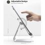 Tablet Stand Adjustable, Lamicall Tablet Stand : Desktop Stand Holder Dock Compatible with Tablet Such as iPad Pro 9.7, 10.5, 12.9 Air Mini 4 3 2, Kindle, Nexus, Tab, E-Reader (4-13'') - Silver