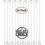 Grillers Choice Kabob Skewers, Set of 14, 15'' Shish Kabob Skewers for Grilling. Made with Type 440 Stainless Steel, The Highest Grade of Stainless Steel. Strong Metal skewers.
