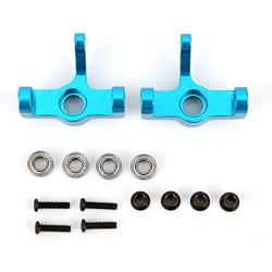 Vbest life Steering Hub Carrier (L/R),Aluminum Alloy Steering Hub Carrier Knuckle Left/Right Upgrade Parts Fits for Wltoys 1/14 144001 RC Car(Blue)