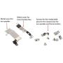 OEM Main Metal Back Shield Plate Cover Part + Metal Cover for Home Button Flex + Metal Cover for Ear Speaker + Screw Set for iPhone 7 Plus 5.5'' Model A1661, A1784, A1785 (All Carriers)