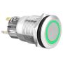 ESUPPORT Stainless Steel 12V 5A Car Auto Boat Green Angel Eye LED Light Lamp Metal Push Button Rocker Toggle Switch On Off
