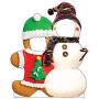 Advanced Graphics Gingerbread & Snowman Stand-in Life Size Cardboard Cutout Standup Advanced Graphics Gingerbread & Snowman Stand-in Life Size Cardboard Cutout Standup
