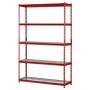 Muscle Rack UR184872-R 5-Shelf Steel Shelving Unit, 48'' Width x 72'' Height x 18'' Length, Red
