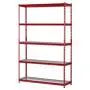 Muscle Rack UR184872-R 5-Shelf Steel Shelving Unit, 48'' Width x 72'' Height x 18'' Length, Red Muscle Rack UR184872-R 5-Shelf Steel Shelving Unit, 48'' Width x 72'' Height x 18'' Length, Red
