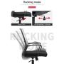 Office Chair Ergonomic Desk Task Chair Mesh Computer Chair Mid-Back Mesh Home Office Swivel Chair Modern Executive Chair with Wheels Armrests Lumbar Support (Grey)
