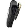 Turtleback Fitted Case for Kyocera Cadence Black Flip Phone Black Leather Rotating Removable Metal Belt Clip - Made in USA
