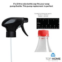 Top Home Store Heavy Duty Stream Nozzle Spray Replacement Parts & Mist Trigger Sprayer top; Fits Standard 8oz /16oz Boston Round 28/400 Neck Bottles, 6 Pack