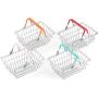 Kekailu Children Toys, Children Miniature Metal Supermarket Shopping Basket Pretend Role Play Toy Gift, Red