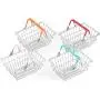 Kekailu Children Toys, Children Miniature Metal Supermarket Shopping Basket Pretend Role Play Toy Gift, Red Kekailu Children Toys, Children Miniature Metal Supermarket Shopping Basket Pretend Role Play Toy Gift, Red