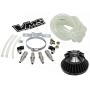VMS Racing Universal Matte GUNMETAL Grey Gray Silver Aluminum OIL Reservoir CATCH CAN Canister Tank with Breather (Complete Kit)