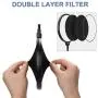Pop Filter, Mic Pop Filter Windscreen,Swivel with Double Layer Sound Shield Guard Windscreen for Mic, With Flexible 360° Gooseneck and Metal Stabilizing