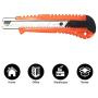 Utility Knife Retractable Heavy Duty Box Cutter w/ 2 Blade Per Set by White KaimanⓇ for Warehouse, Office, or Workshop Razor Knife - (12 Pack) Disposable Compact 18MM Retracting Utility Blade-Orange