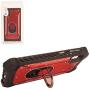 Compatible with Samsung Galaxy A10e SM-A102 - Aluminum Metal Hybrid Phone Case with Stand - ZY0 Red