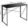 Writing Computer Desk Modern Simple Study Desk Industrial Style Folding Laptop Table for Home Office Notebook Desk Black Writing Computer Desk Modern Simple Study Desk Industrial Style Folding Laptop Table for Home Office Notebook Desk Black