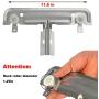 W10712395 Dishwasher Upper Rack Adjuster Metal Kit, Replace W10350375 AP5957560 Dishwasher Parts, Compatible with kenmore whirlpool kitchenaid, WDT780SAEM1 WDT750SAHZ0 WDTA50SAHZ0 WDT970SAHZ0