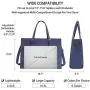 Laptop Bag for Women Waterproof Lightweight Leather 15.6 Inch Computer Tote Bag Business Office Briefcase Large Capacity Handbag Shoulder Bag Professional Office Work Bag Blue Laptop Bag for Women Waterproof Lightweight Leather 15.6 Inch Computer Tote Bag Business Office Briefcase Large Capacity Handbag Shoulder Bag Professional Office Work Bag Blue