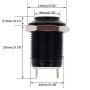 Twidec /12mm 1/2'' Waterproof Black Metal Shell Momentary Raised Top Push Button Switch DC/AC 36V 2A SPST 1NO Start Button for car Modification Switch(Quality Assurance for 1 Years) M-12-BK-G