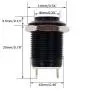 Twidec /12mm 1/2'' Waterproof Black Metal Shell Momentary Raised Top Push Button Switch DC/AC 36V 2A SPST 1NO Start Button for car Modification Switch(Quality Assurance for 1 Years) M-12-BK-G